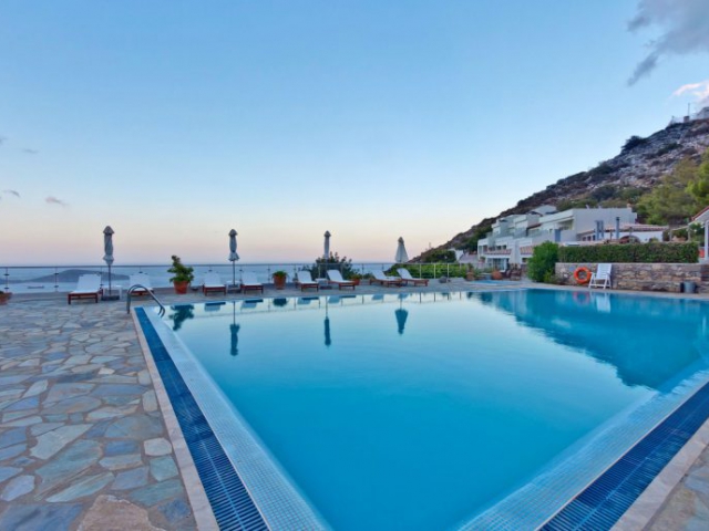 Swimming Pool Sea View - Adrakos Apartments Elounda 01